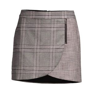 Alice + Olivia Gray & Black Plaid Women's Skirt size 6
